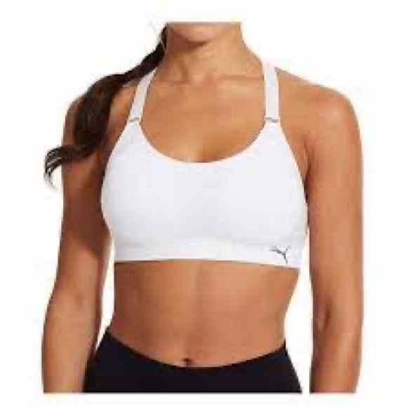 PUMA Sports Bra 4 pcs Size Large (36-38) Black/White/Pink/Grey Convertible back - Picture 3 of 8